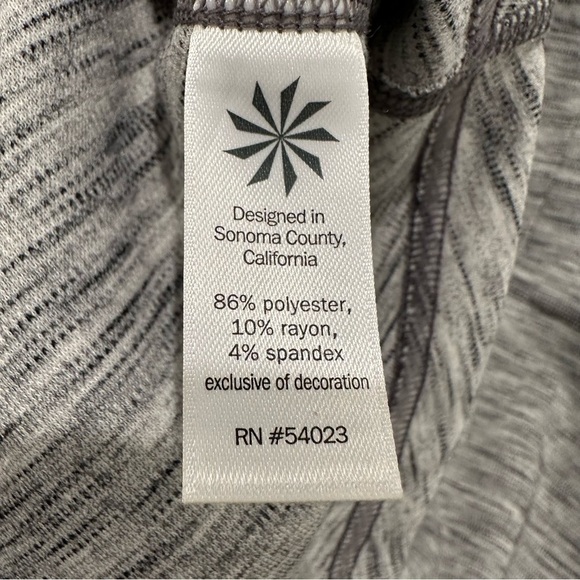 Athleta En Route Light Heather Gray Spacedye Short Sleeve Sweatshirt Dress - Picture 6 of 10